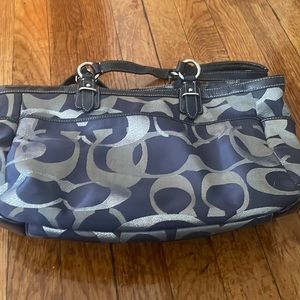 Coach purse blue/silver